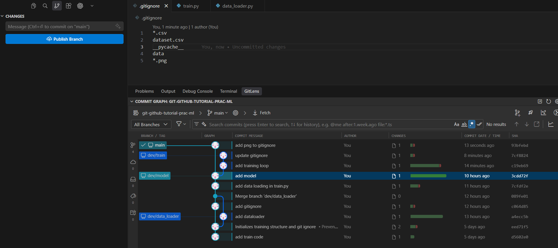 VS Code change view for conflict